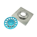 Xunjia/xinzhijia – 2mm Thick 15*15cm Square Stainless Steel Floor Drain for Bathroom