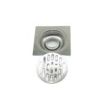 Wholesale Engineering SUS 304 Stainless Steel Square 10*10cm 2mm Thick Linear Floor Drain with Common Odor Proof Core