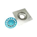 Xunjia/xinzhijia – 2mm Thick 15*15cm Square Stainless Steel Floor Drain for Bathroom