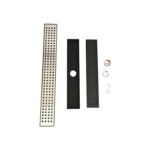 Stainless steel large displacement shower room with rectangular hole grid floor drain