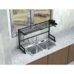 Xunjia/xinzhijia – A3 Draining Rack Above Sink Kitchen Shelf Stainless Steel Vertical Drain Storage Rack And Adjustable Kitchen Drying Rack
