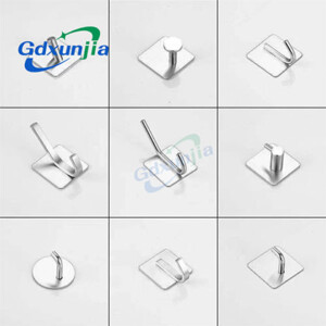 Xunjia/xinzhijia – Home/Bathroom /Kitchen/Toilet Adhesive Self Stick Towel Robe Key Hooks Heavy Duty Coat Hooks Stainless Steel Sticky Wall Hook