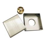 Xinzhijia/xunjia – China Factory SUS 304 4 Inches Bathroom Shower Silver Black Color Tile Insert Floor Drain with Brass Anti-odor Self Seal Core