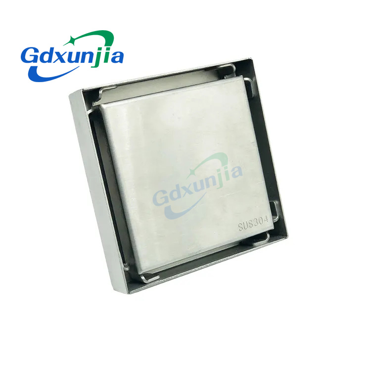 Xunjia/xinzhijia – Wholesale 2mm Thick The Invisible Tile Insert 304 Stainless Steel Square Floor Drain