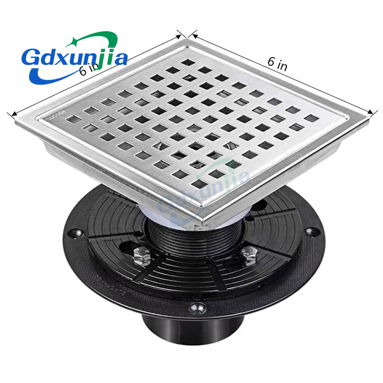 Premium Stainless Steel Hidden Grid Floor Drain with Base – Efficient Drainage