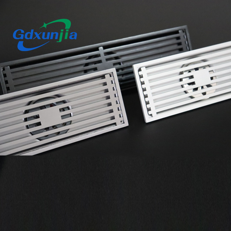 820/830 black, gun gray, nickel brushed thickened long floor drain