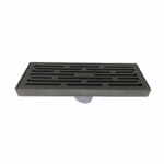 Long shaped sewer with odor resistant stainless steel gun gray floor drain